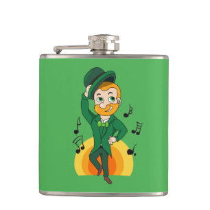 Dansende kabouter, St. Patrick's Day cartoon Heupfles