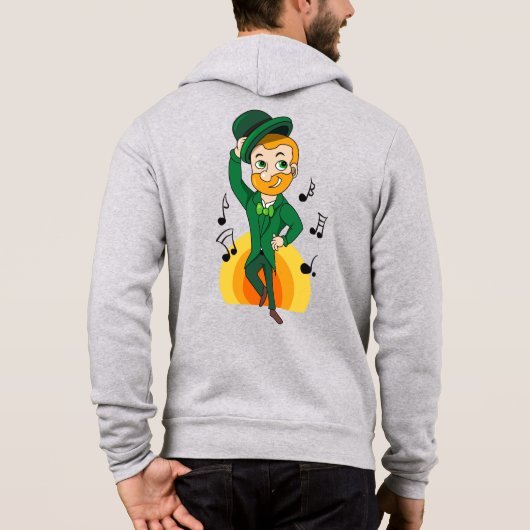 Dansende kabouter, St. Patrick's Day cartoon Hoodie (Achterkant)