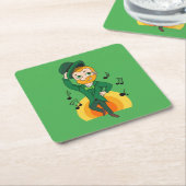 Dansende kabouter, St. Patrick's Day cartoon Kartonnen Onderzetters (Schuin)