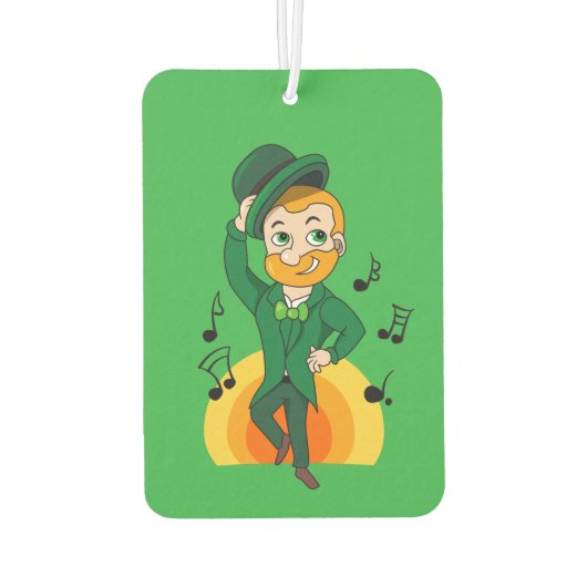 Dansende kabouter, St. Patrick's Day cartoon Luchtverfrisser (Achterkant)