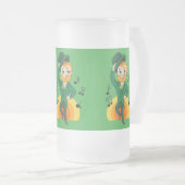 Dansende kabouter, St. Patrick's Day cartoon Matglas Bierpul (Voorkant rechts)