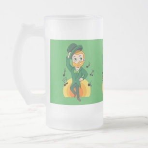 Dansende kabouter, St. Patrick's Day cartoon Matglas Bierpul