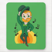 Dansende kabouter, St. Patrick's Day cartoon Muismat (Voorkant)