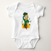 Dansende kabouter, St. Patrick's Day cartoon Romper (Voorkant)