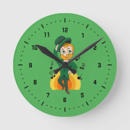 Dansende kabouter, St. Patrick's Day cartoon  Ronde Klok