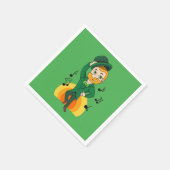 Dansende kabouter, St. Patrick's Day cartoon Servet (Hoek)