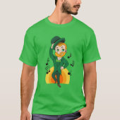 Dansende kabouter, St. Patrick's Day cartoon T-shirt (Voorkant)