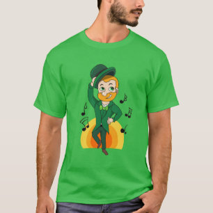 Dansende kabouter, St. Patrick's Day cartoon T-shirt