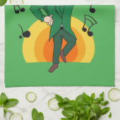 Dansende kabouter, St. Patrick's Day cartoon Theedoek (Gevouwen)