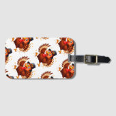 Dansende kalkoen bagagelabel (Voorkant (horizontaal))