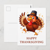 Dansende kalkoen briefkaart (Voorkant / Achterkant)