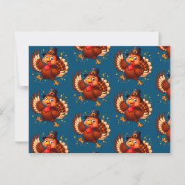 Dansende kalkoen briefkaart