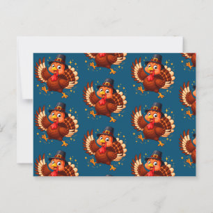 Dansende kalkoen briefkaart
