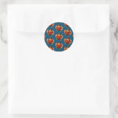 Dansende kalkoen ronde sticker (Tas)