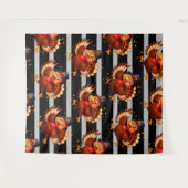 Dansende kalkoen wandkleed (Voorkant (horizontaal))