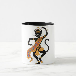 Dansende Kat Koning Grafische Thee Koffie Mok