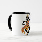 Dansende Kat Koning Grafische Thee Koffie Mok (Voorkant links)