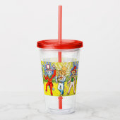 Dansende katten acryl drinkbeker (Voorkant)
