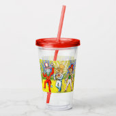 Dansende katten acryl drinkbeker (Achterkant)