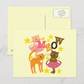 Dansende katten briefkaart (Voorkant / Achterkant)