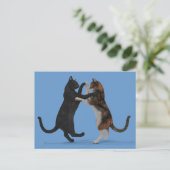 Dansende katten briefkaart (Staand voorkant)