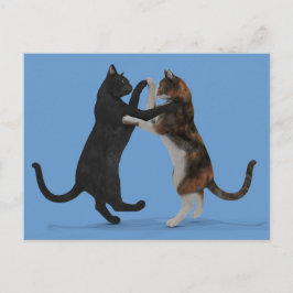 Dansende katten briefkaart