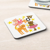 Dansende katten drankjes onderzetter (Linkerzijde)