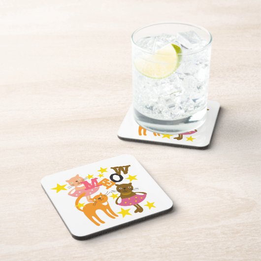 Dansende katten drankjes onderzetter (Rechterzijde)