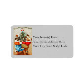 dansende katten en honden - Adreslabel Etiket (Voorkant)