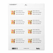 Dansende katten etiket (Full Sheet)