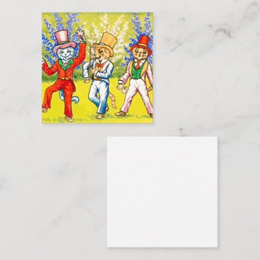 Dansende katten informatiekaartje (Voorkant / Achterkant)