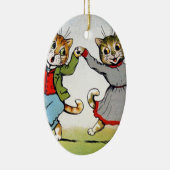 Dansende katten keramisch ornament (Rechts)