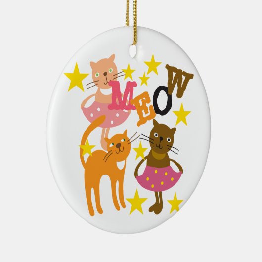 Dansende katten keramisch ornament (Rechts)