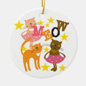 Dansende katten keramisch ornament (Voorkant)