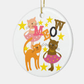 Dansende katten keramisch ornament (Links)