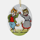 Dansende katten keramisch ornament (Rechts)