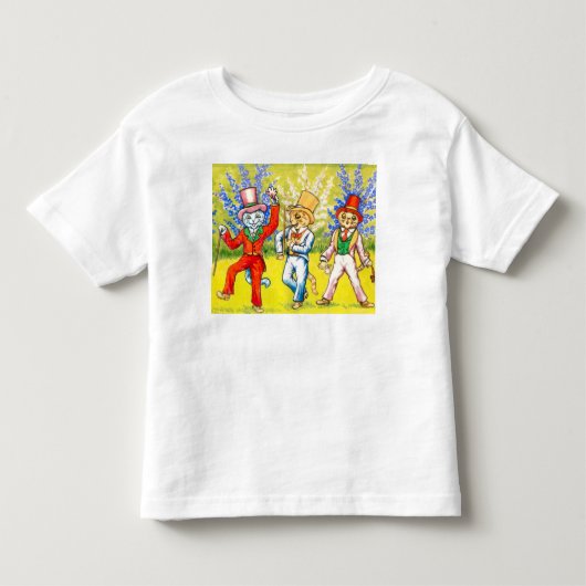 Dansende katten kinder shirts (Voorkant)