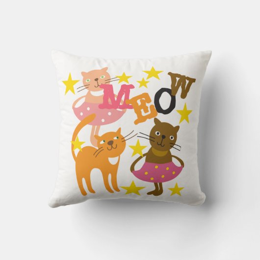 Dansende katten kussen (Achterkant)