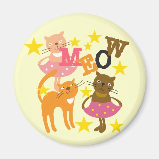 Dansende Katten Magneet (Voorkant)