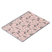 Dansende katten met verfdrukken notitieboek (Linkerzijde)