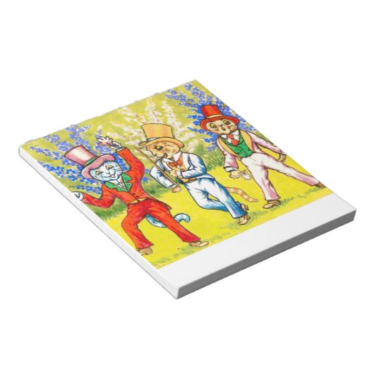 Dansende katten notitieblok (Schuin)