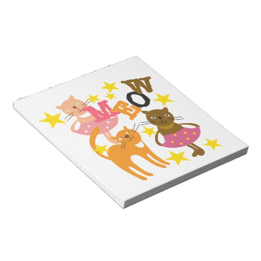 Dansende katten notitieblok (Schuin)