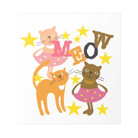 Dansende katten notitieblok (Voorkant)