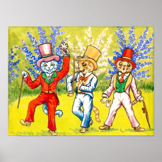 Dansende katten poster (Voorkant)