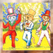 Dansende katten raamsticker (Vel 2)