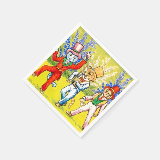 Dansende katten servet (Hoek)