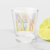 Dansende katten shot glas (Achterkant)