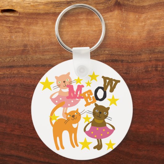 Dansende katten sleutelhanger (Voorkant)