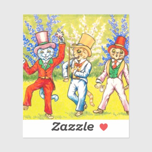 Dansende katten sticker (Vel)