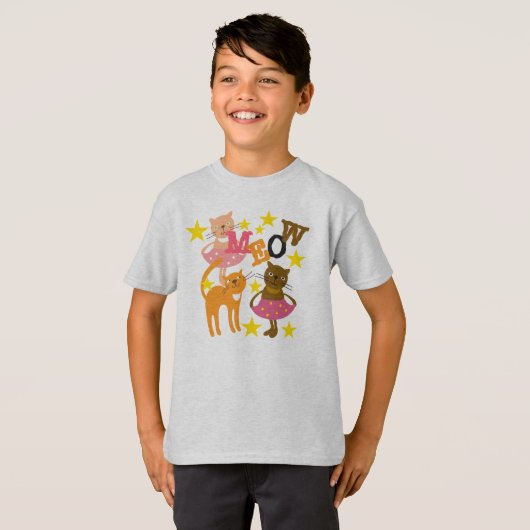 Dansende katten t-shirt (Voorkant volledig)